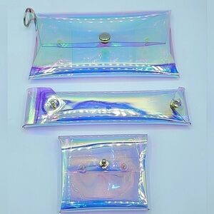 Holographic Clutch Pencil Case Card Case 3 Piece Set #720